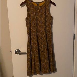 Knit skater dress with keyhole in back
